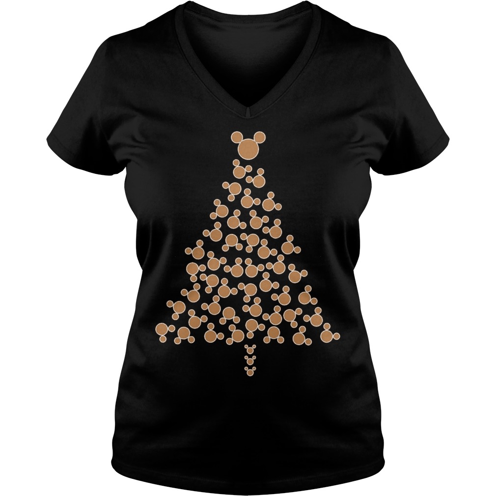 Mickey Mouse Dingerbread Tree V Neck
