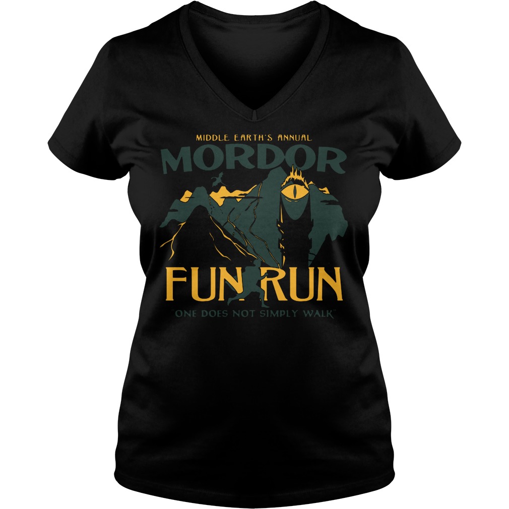 Middle Earth Annual Mordor Fun Run One Not Simply Walk V Neck