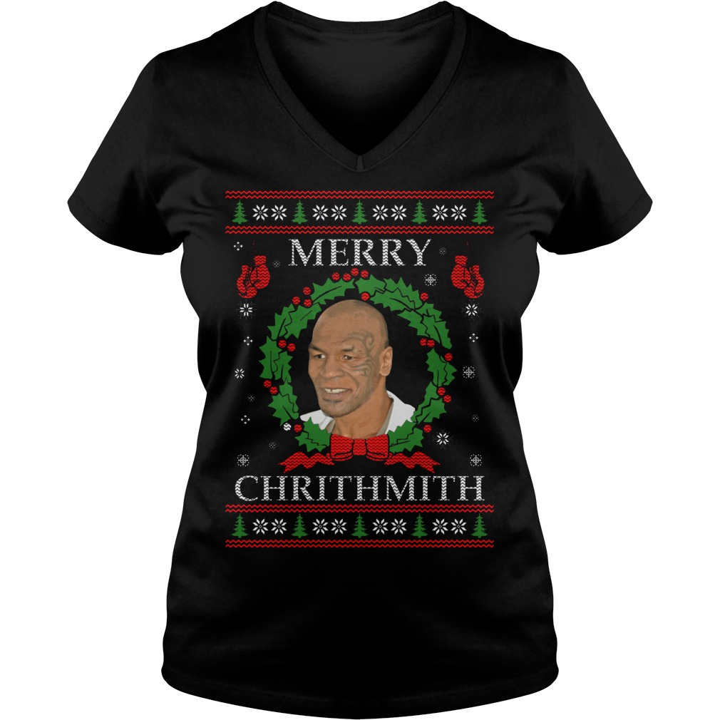 Mike Tyson Merry Chrithmith V Neck