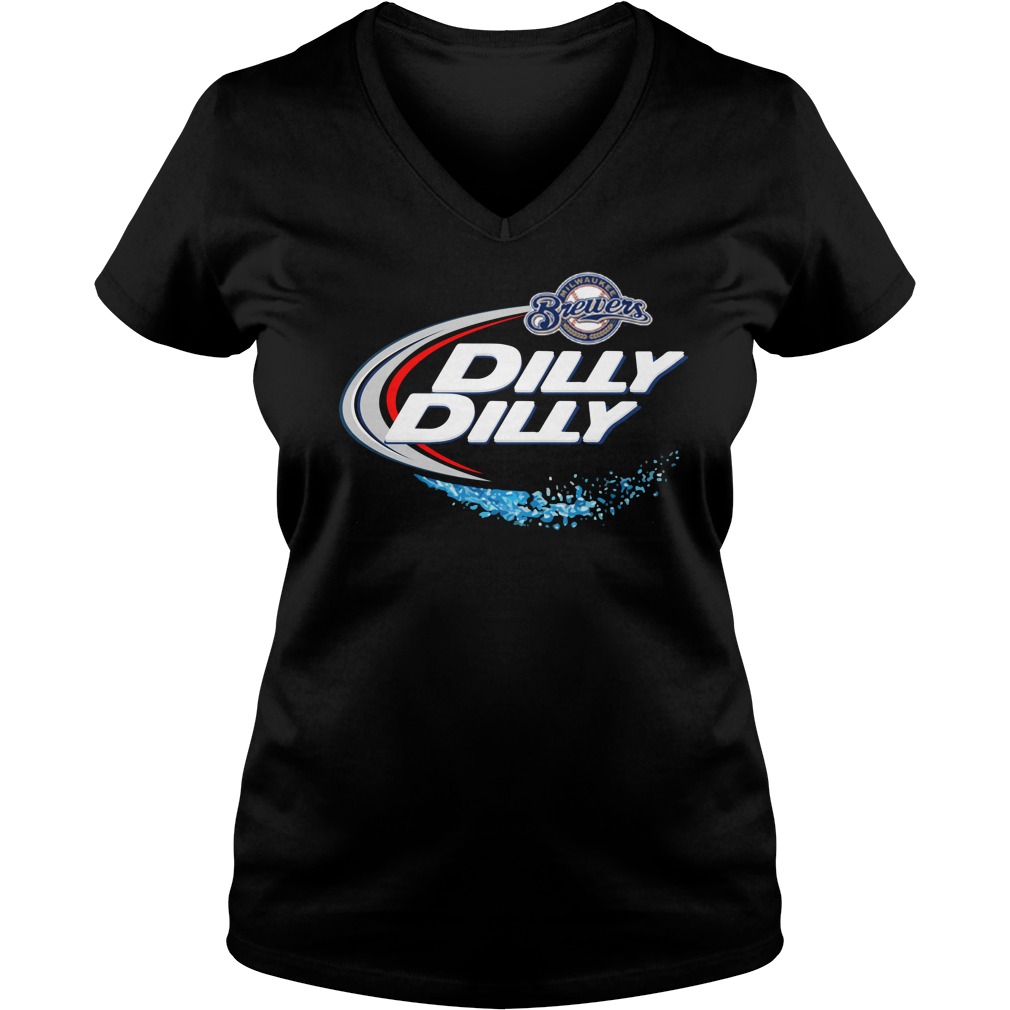 Milwaukee Brewers Dilly Dilly Ladies V Neck
