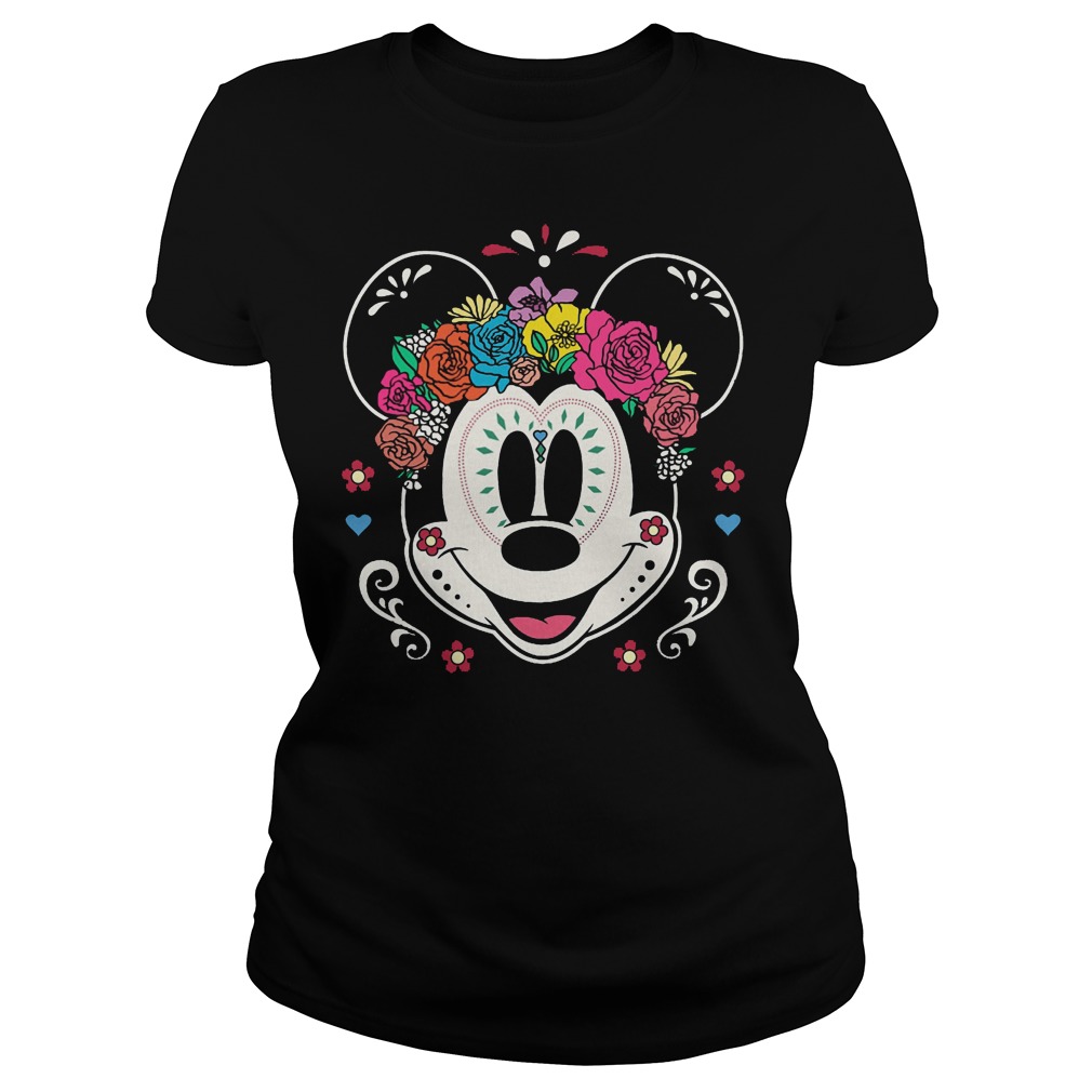 Minnie Mouse Flower Ladies Tee