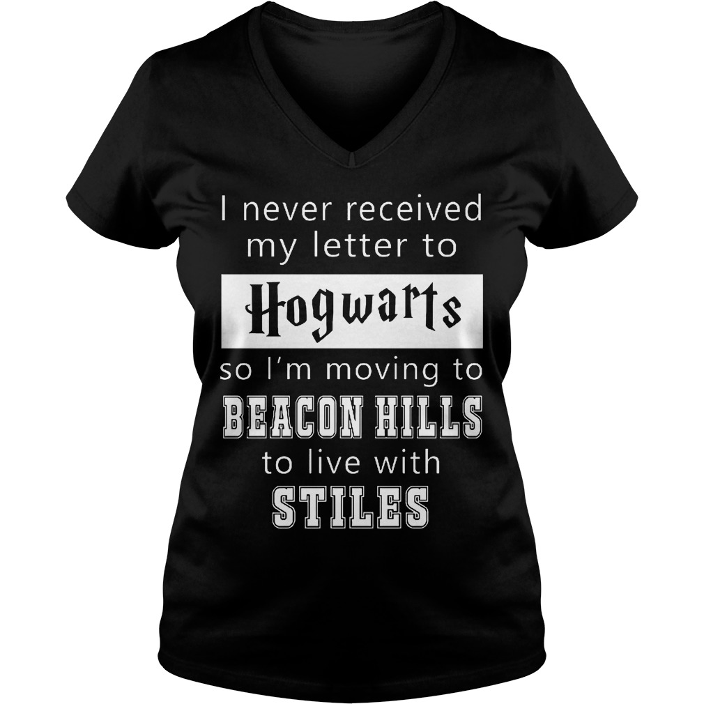 Never Received Letter Hofwarts Beacon Hills Stiles Ladies V Neck