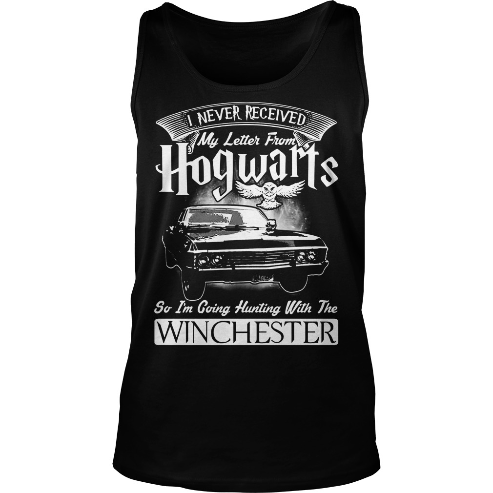 Never Received Letter Hogwarts Im Going Hunting Winchester Tanktop
