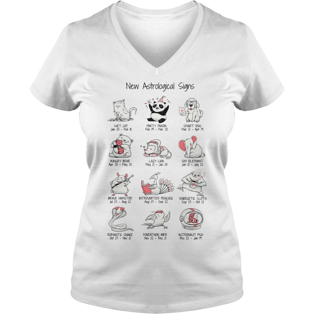 New Astrological Signs Ladies V Neck