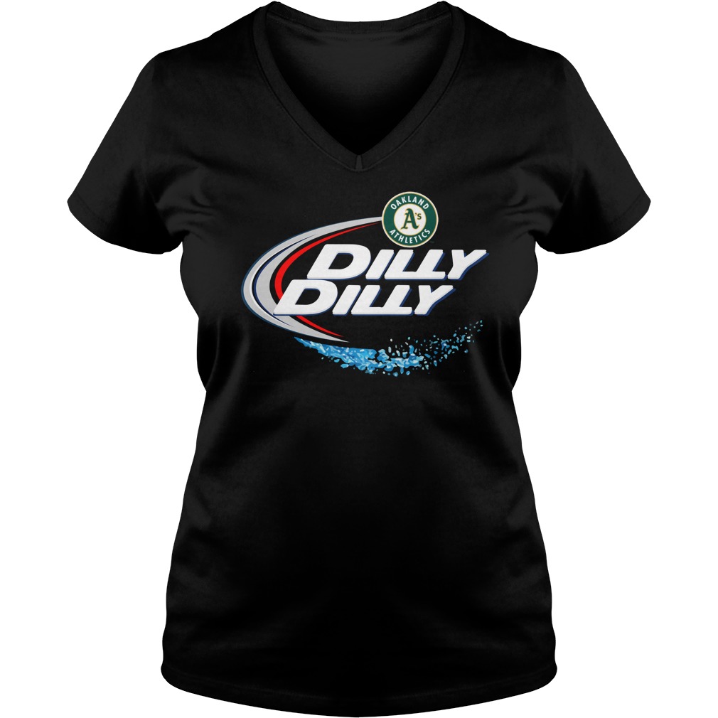 Oakland Athletics Dilly Dilly Ladies V Neck