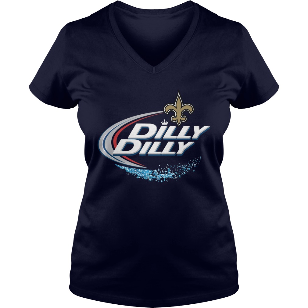 Official New Orleans Saints Dilly Dilly Vneck