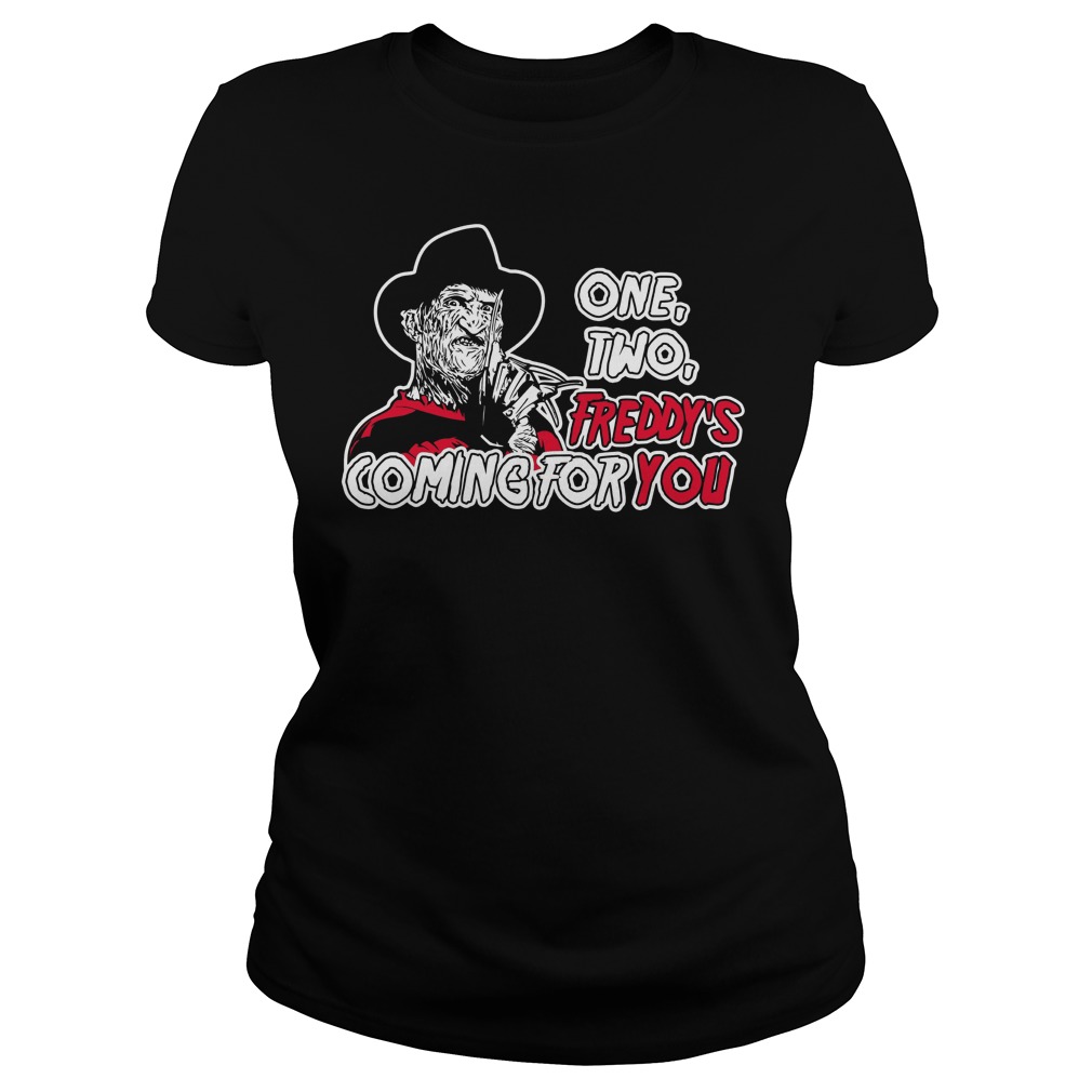 One Two Freddys Coming Ladies Tee
