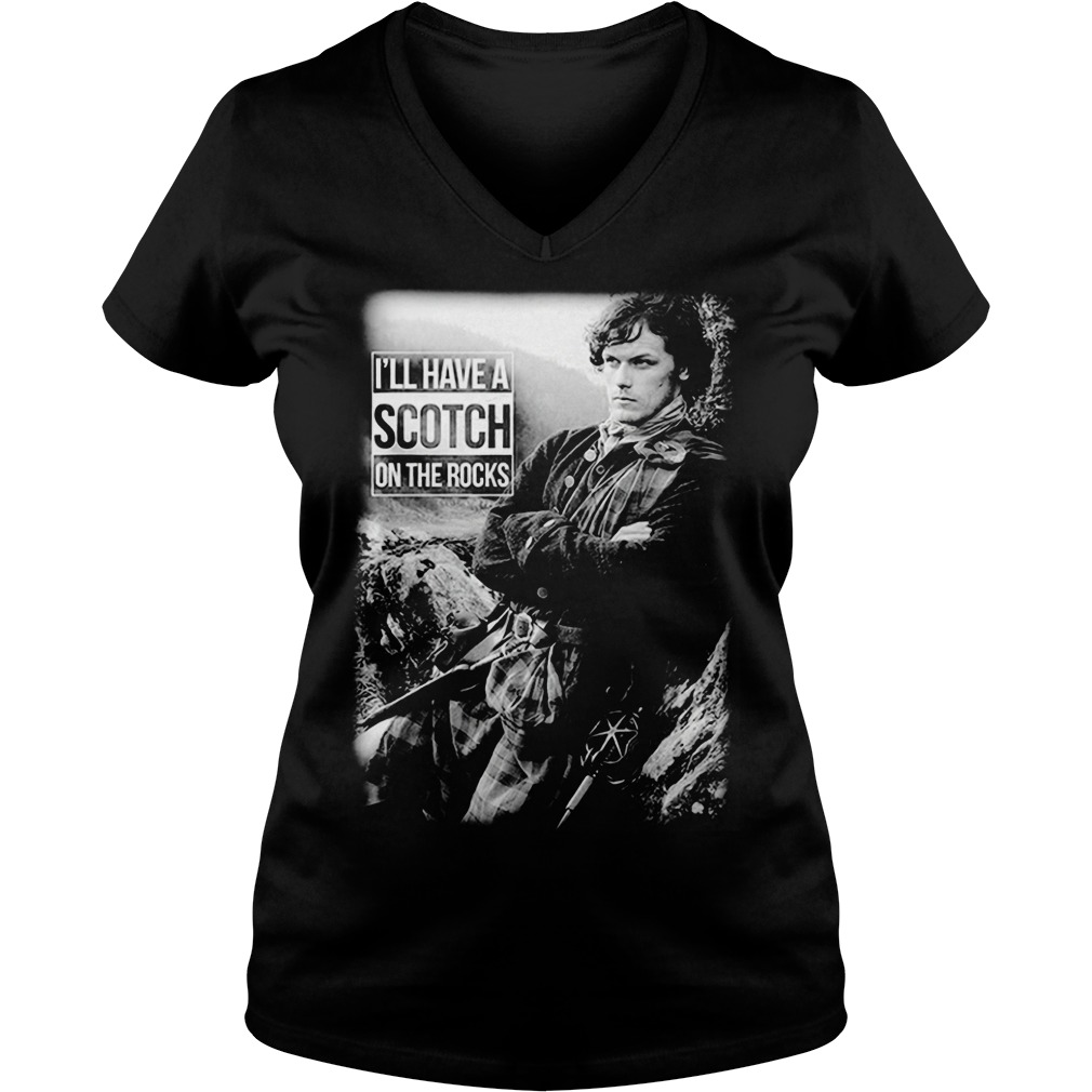 Outlander Ill Scotch Rocks Ladies V Neck