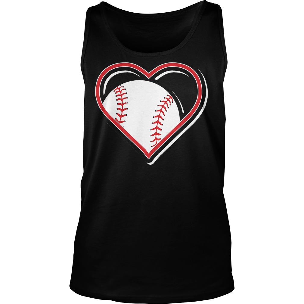 Red Baseball Heart Unisex Tank Top