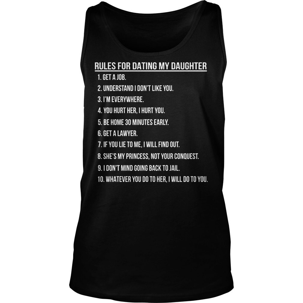 Rules Dating Daughter Unisex Tank Top