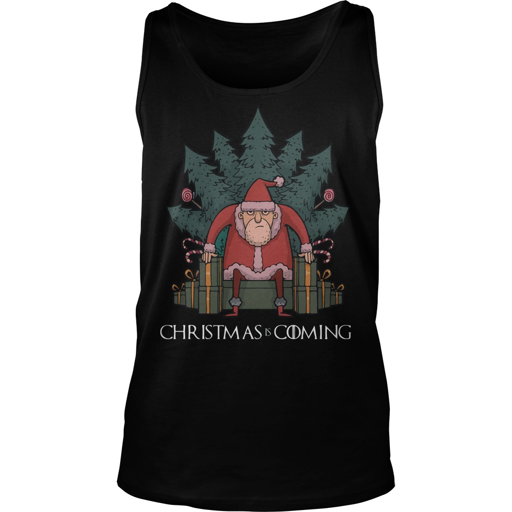 Santa Thrones Christmas Coming Tank Top