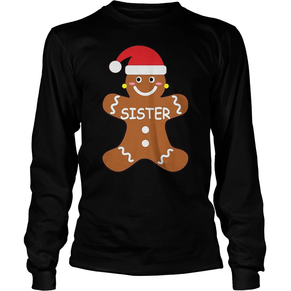 Sister Christmas Family Photo Outfit Baking Cookie Longsleeve Tee