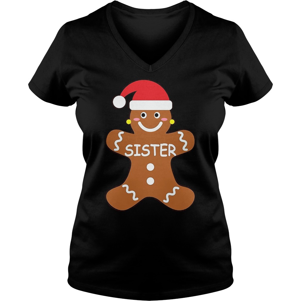 Sister Christmas Family Photo Outfit Baking Cookie V Neck