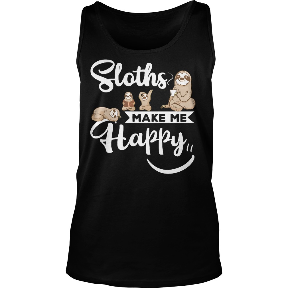 Sloths Make Happy Unisex Tank Top