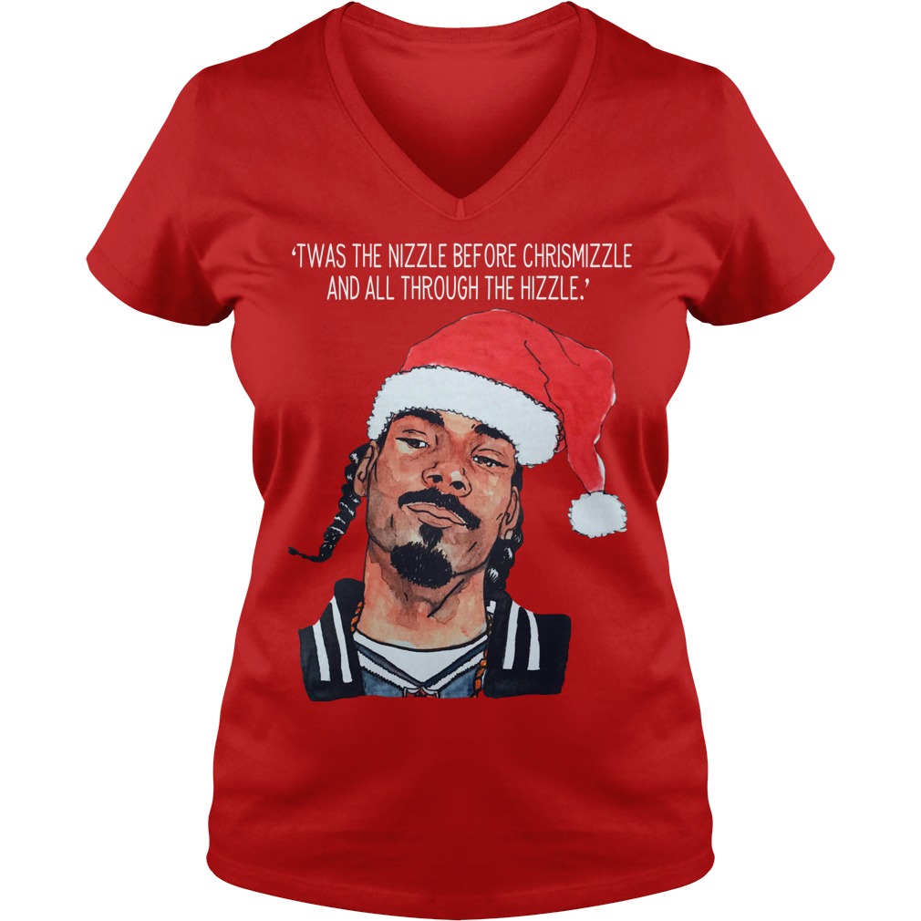 Snoop Dogg Twas Nizzle Christmizzle Hizzle V Neck