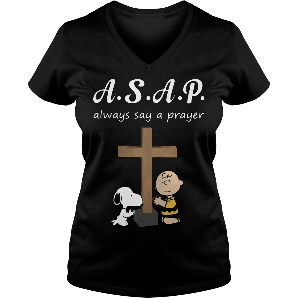 Snoopy Charlie Brown Asap Always Say Prayer V Neck