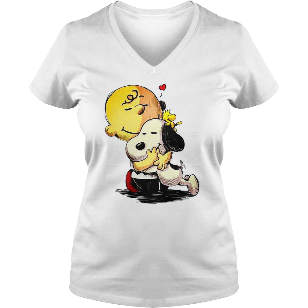 Snoopy Charlie Brown Life Better Dog Ladies V Neck