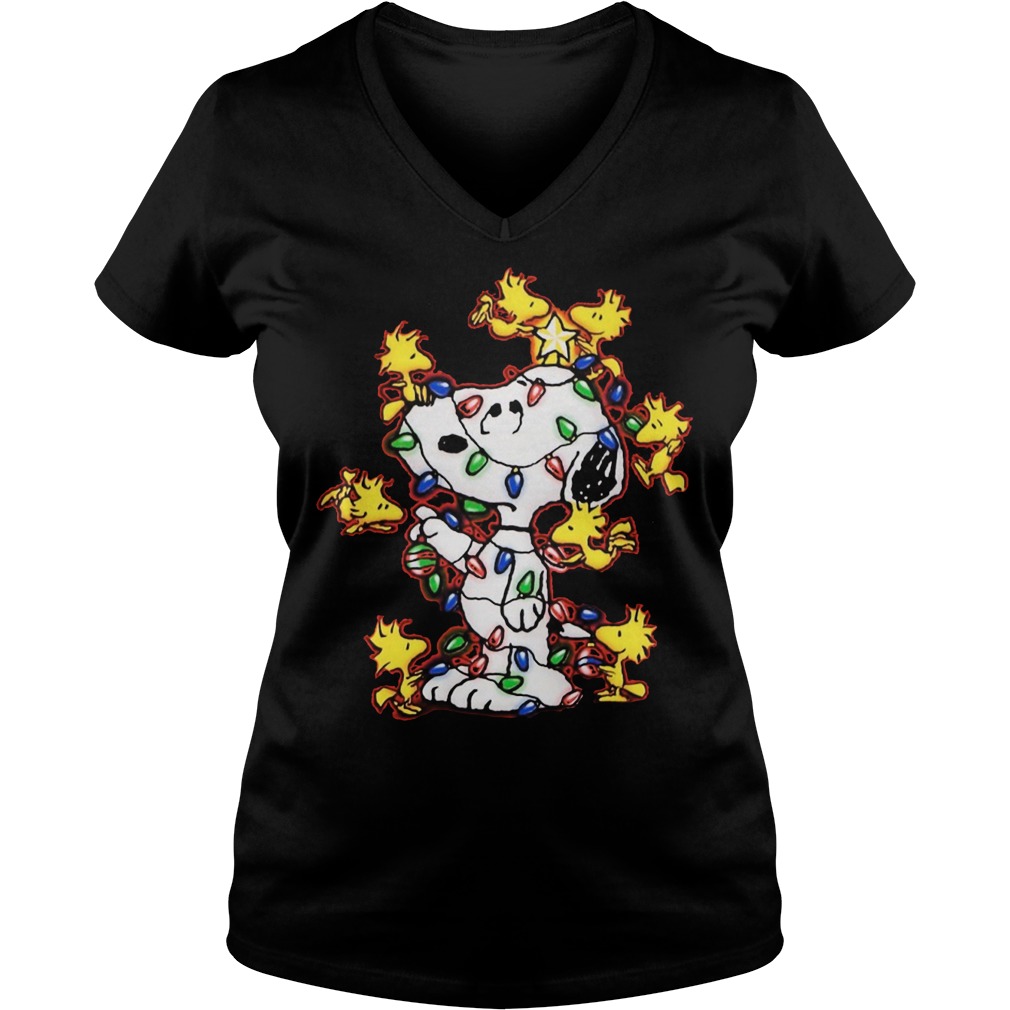 Snoopy Chrismast Light V Neck