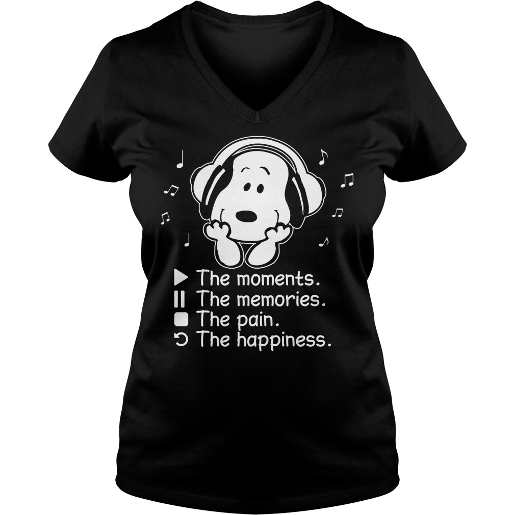 Snoopy Moments Memories Pain Happiness V Neck