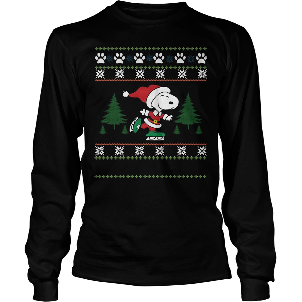 Snoopy Peanuts Skating Sweater Unisex Longsleeve Tee
