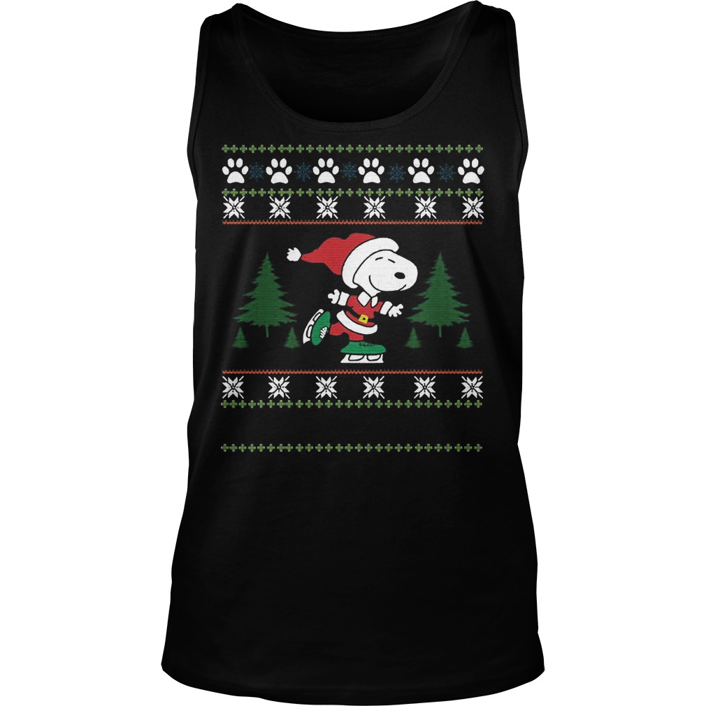 Snoopy Peanuts Skating Sweater Unisex Tank Top