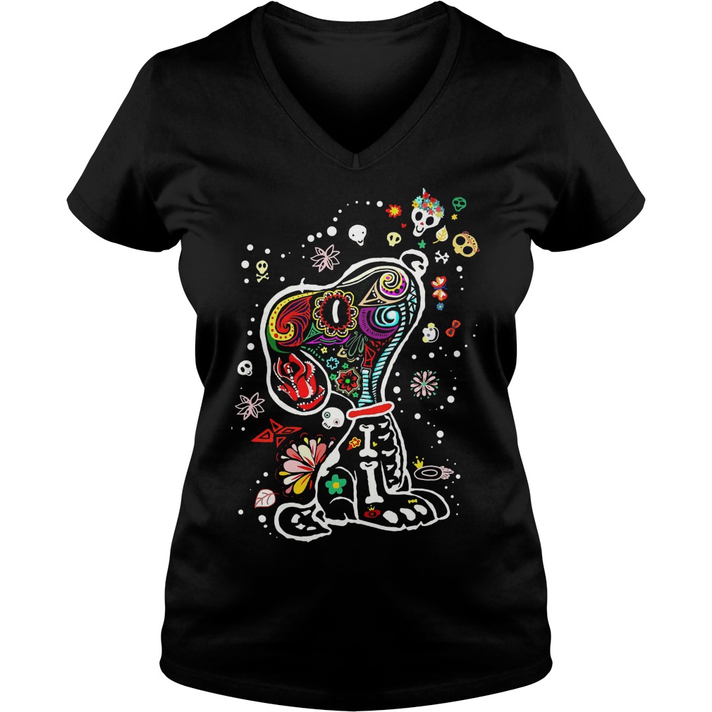 Snoopy Skull V Neck