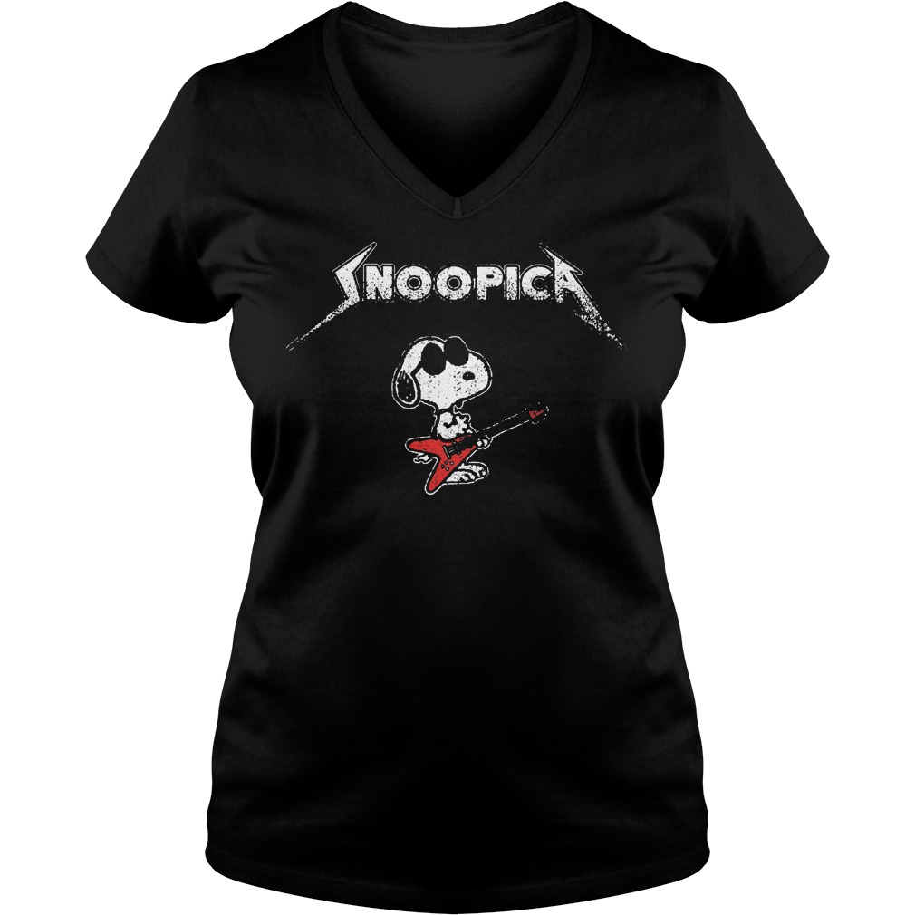 Snoopy Snoopic Ladies V Neck