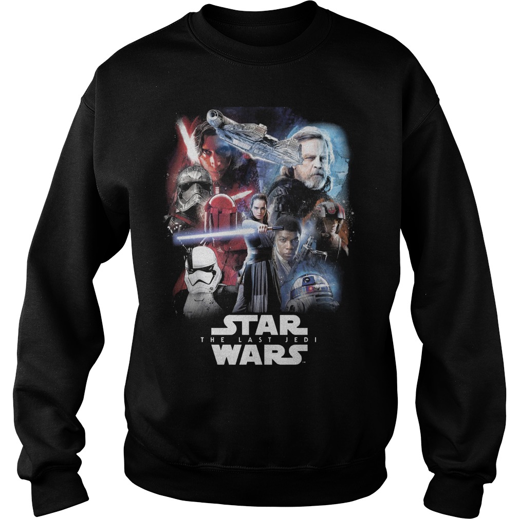 Star Wars Last Jedi Paint Portraits Collage Sweater