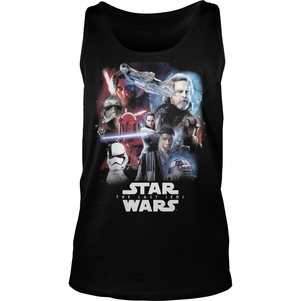 Star Wars Last Jedi Paint Portraits Collage Tank Top