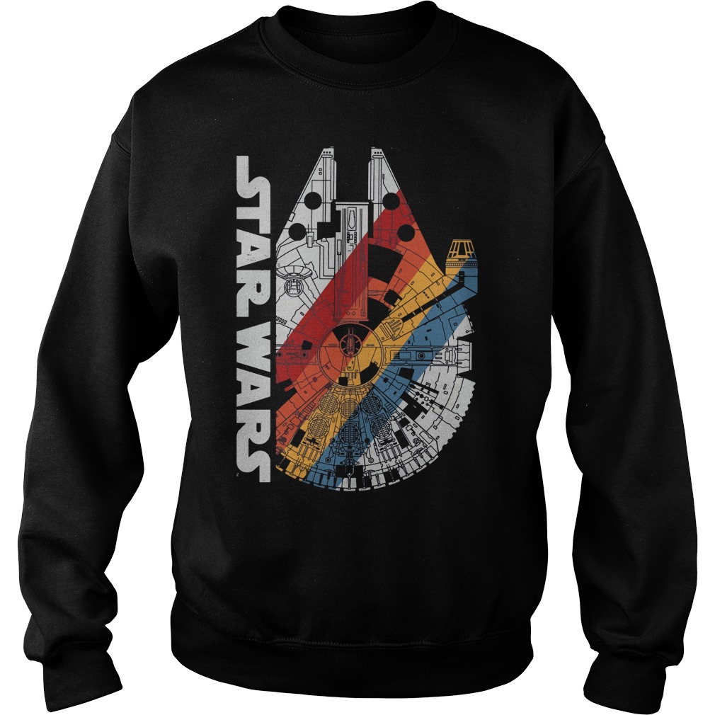 Star Wars Millennium Falcon Wears Retro Stripes Sweat Shirt
