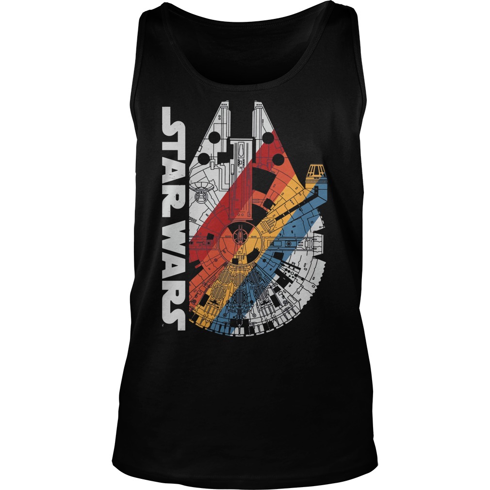 Star Wars Millennium Falcon Wears Retro Stripes Tank Top