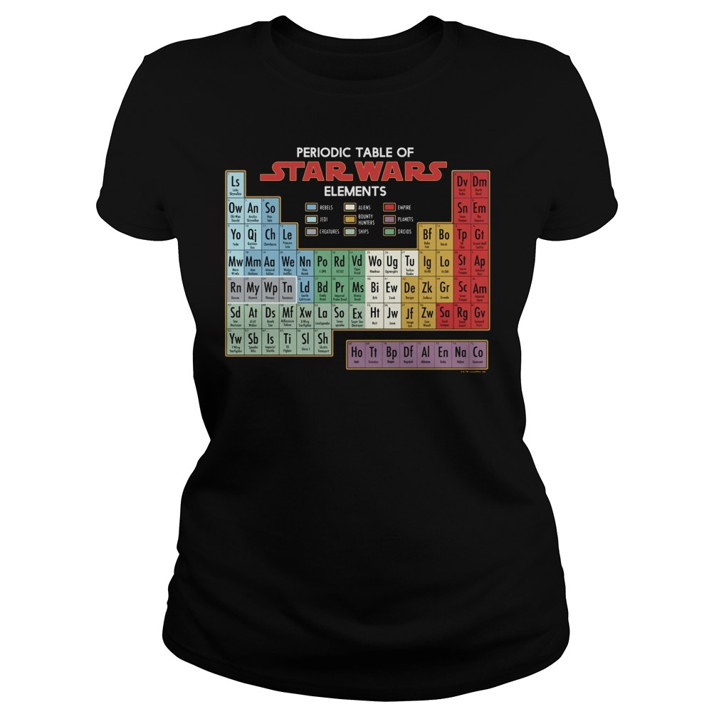 Star Wars Periodic Table Elements Ladies Tee