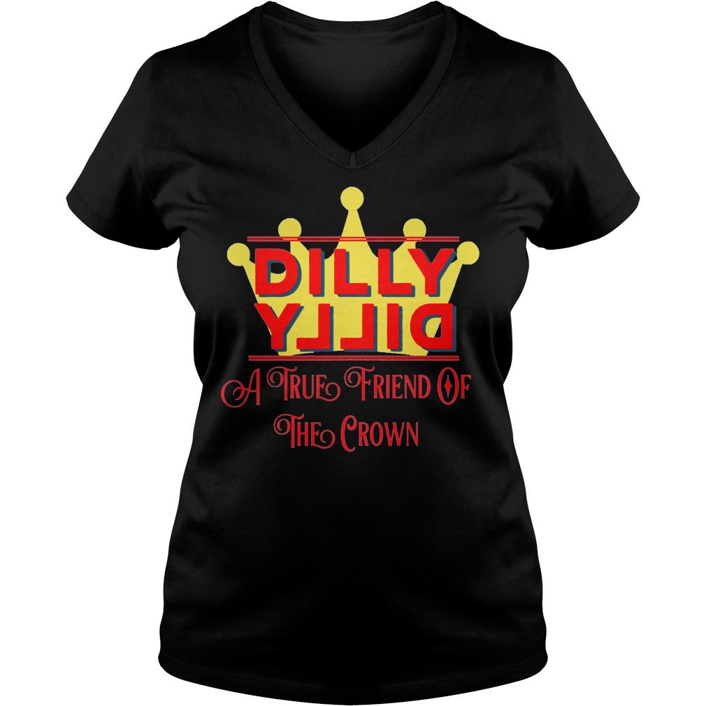 Stranger Things Dilly Dilly True Friend Crown Ladies V Neck