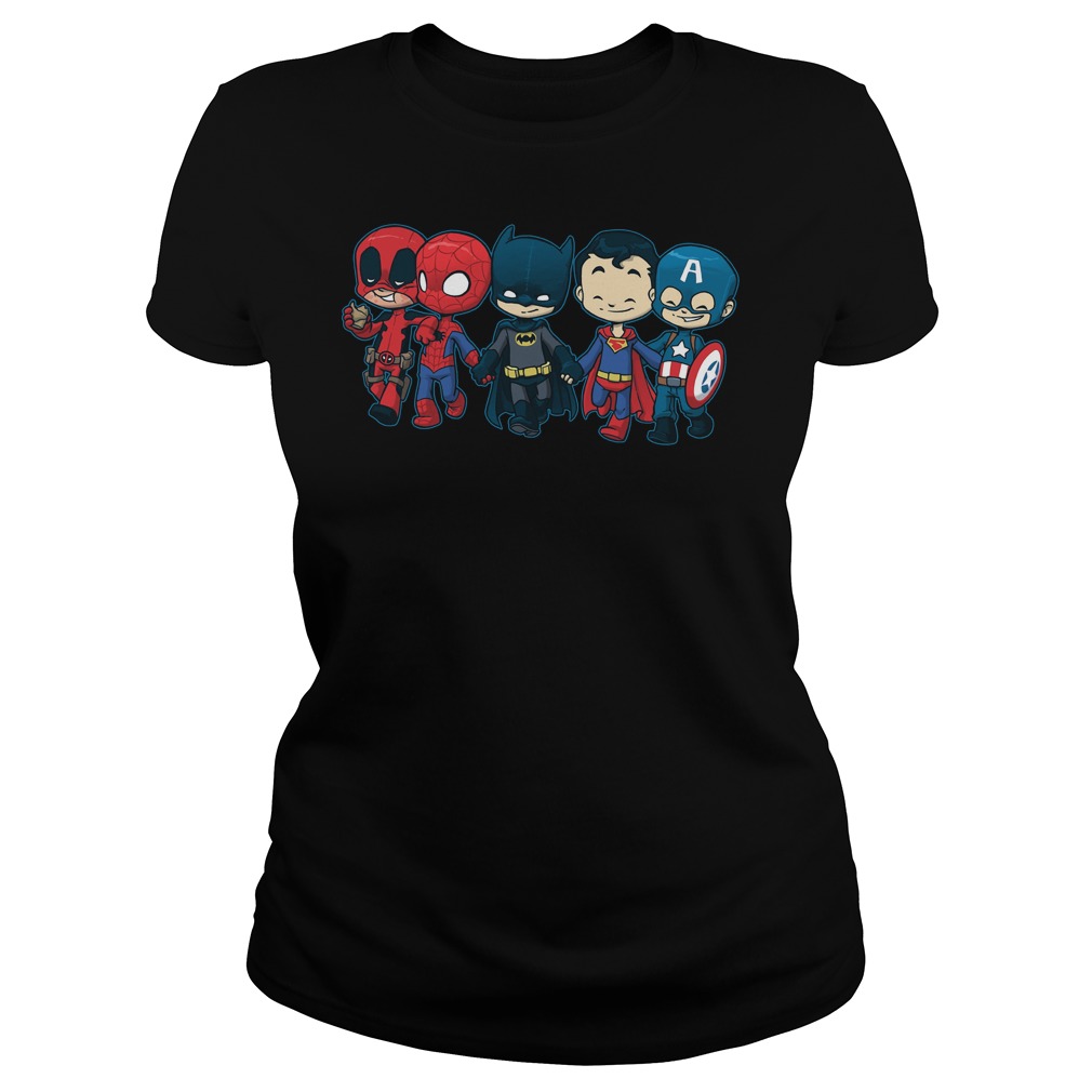 Super Heros Chibi Ladies Tee