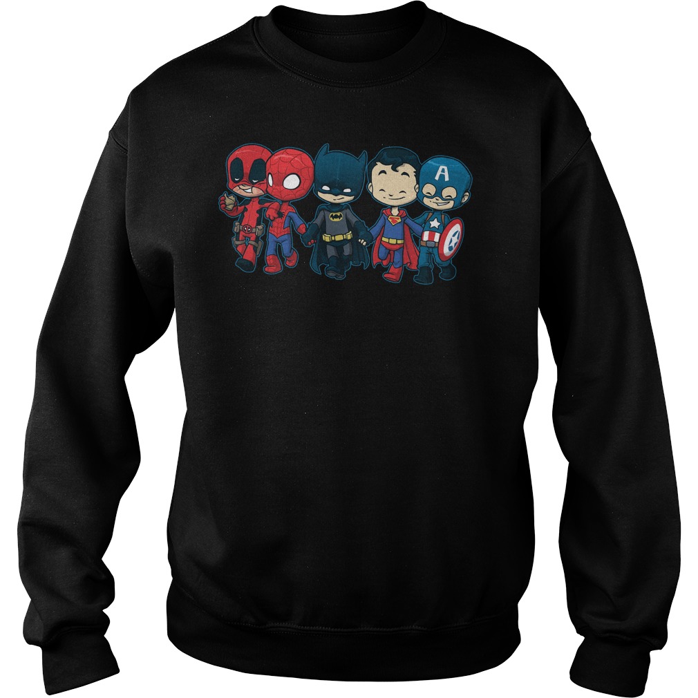 Super Heros Chibi Sweat Shirt