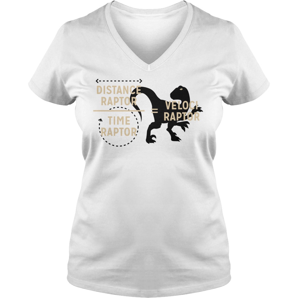 T Rex Distance Tor Time Raptor Vecloci V Neck