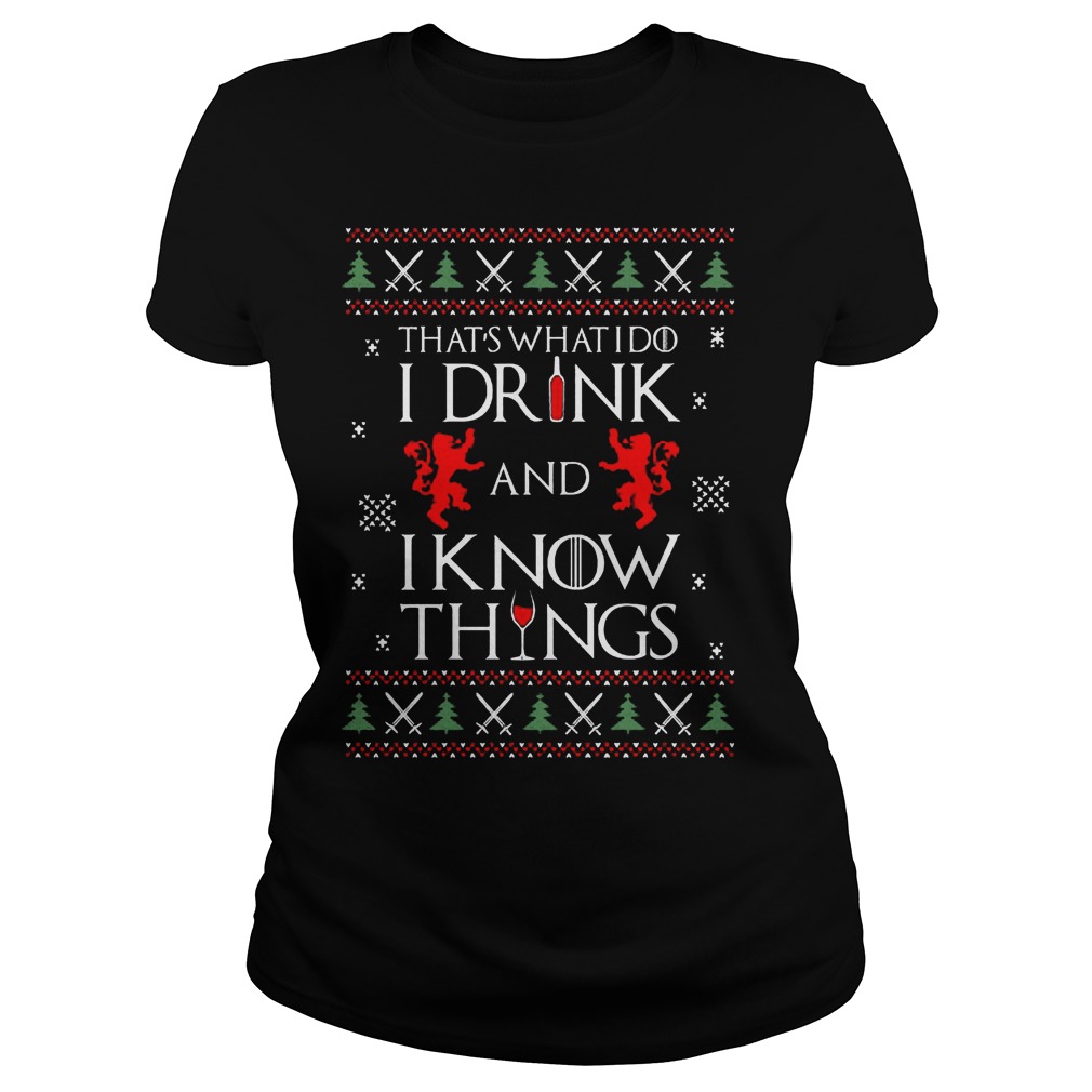 Thats Drink Know Things Sweater Ladies Tee