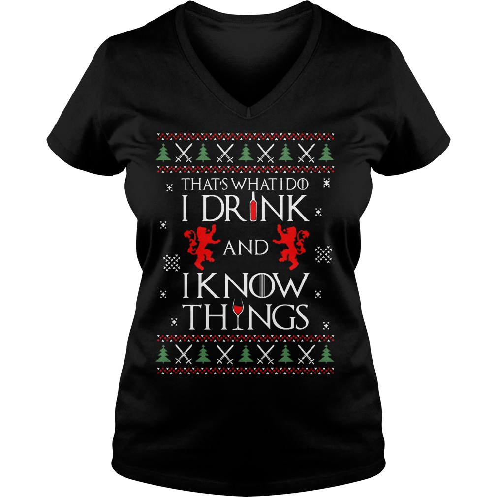 Thats Drink Know Things Sweater Ladies V Neck