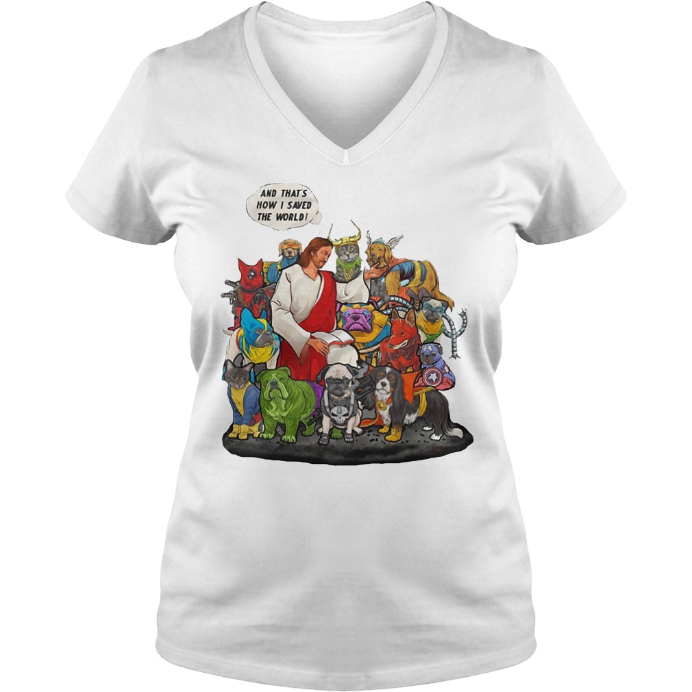 Thats Saved World Ladies V Neck