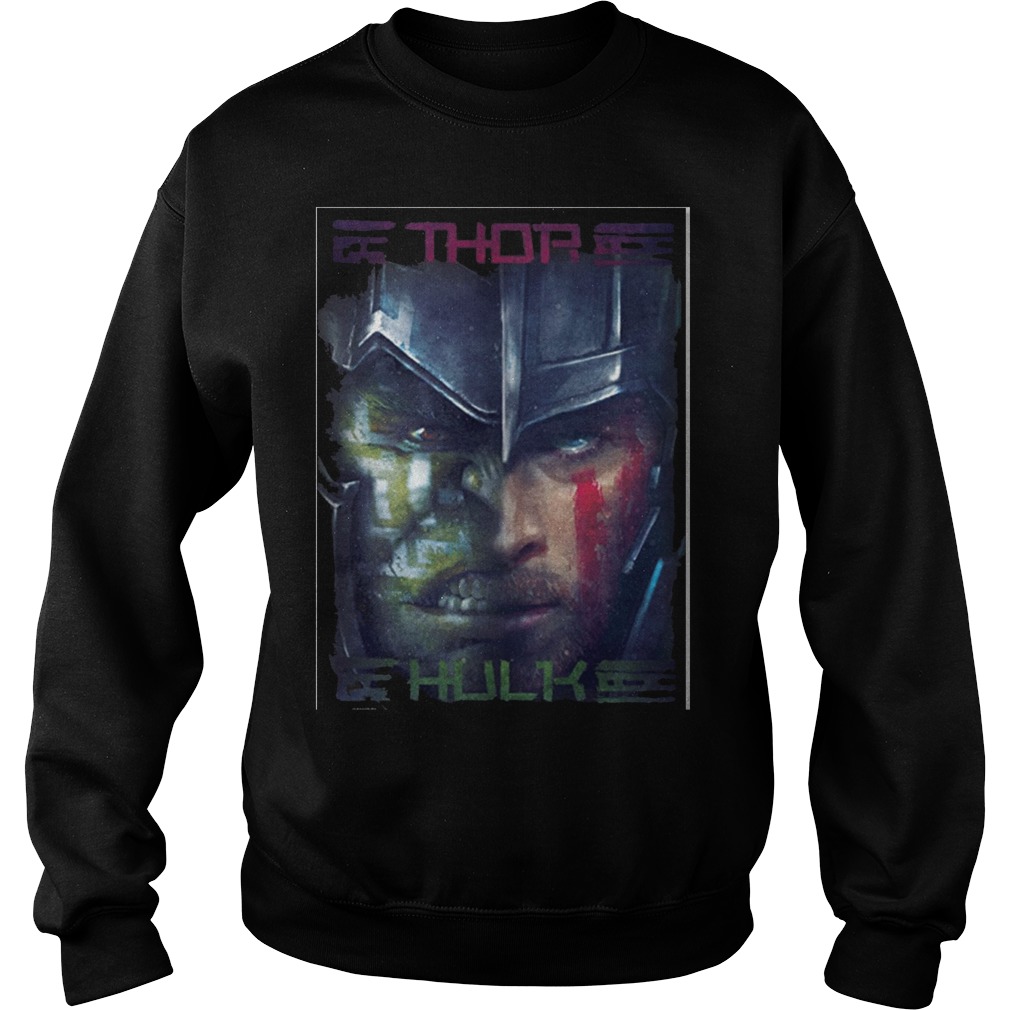 Thor Ragnarok Hulk Face Face Symmetri Sweatshirt