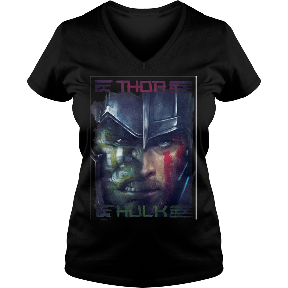 Thor Ragnarok Hulk Face Face Symmetri Vneck