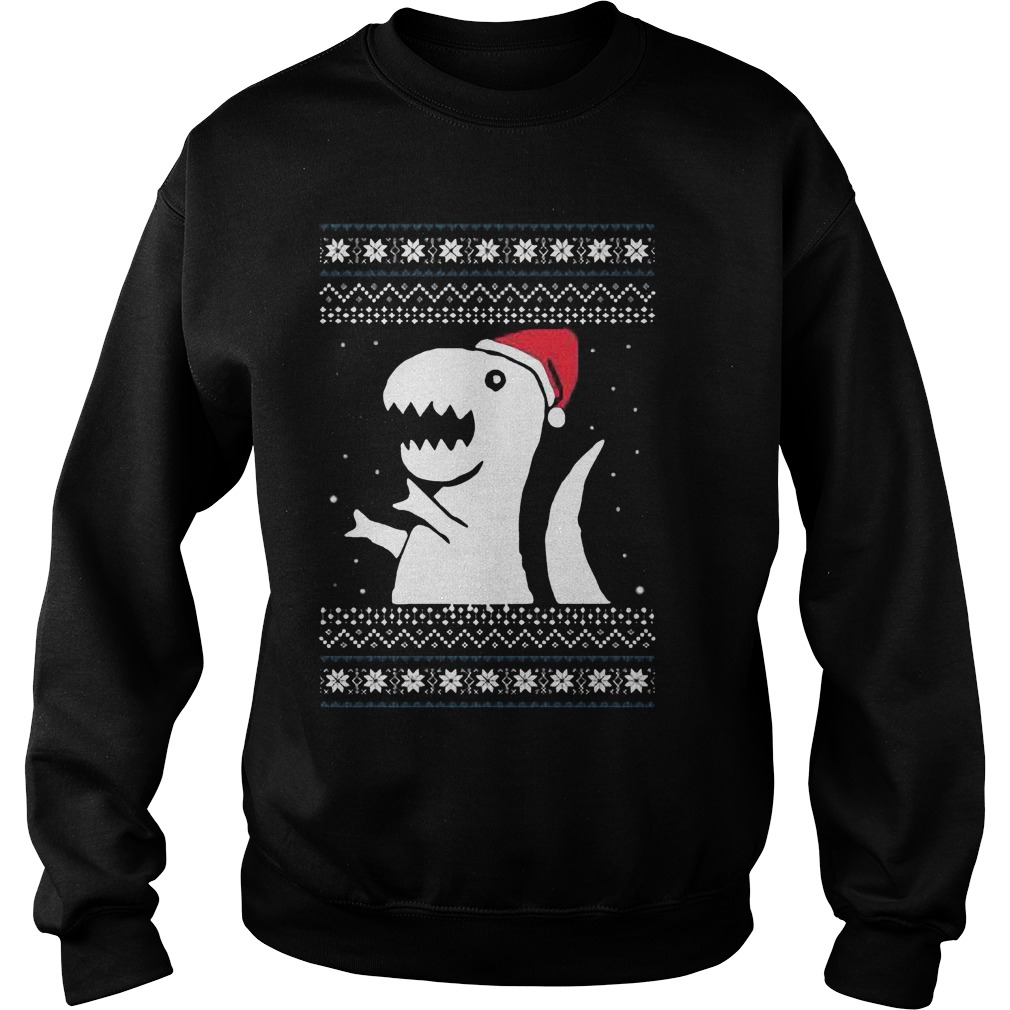 Trex Santa Dino Christmas Ugly Sweater