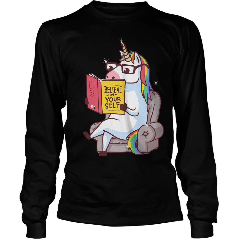 Unicorn Believe Self Unisex Longsleeve Tee