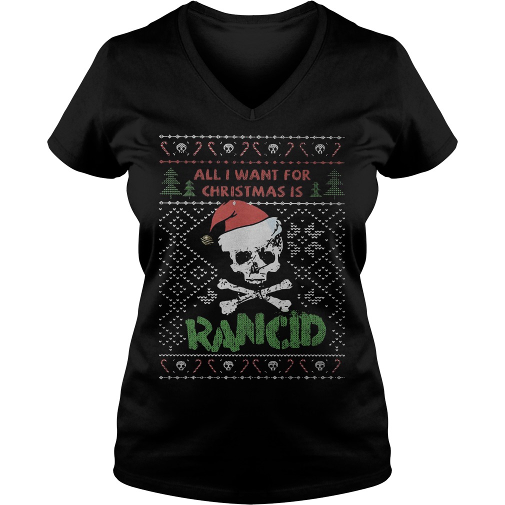 Want Christmas Rancid V Neck