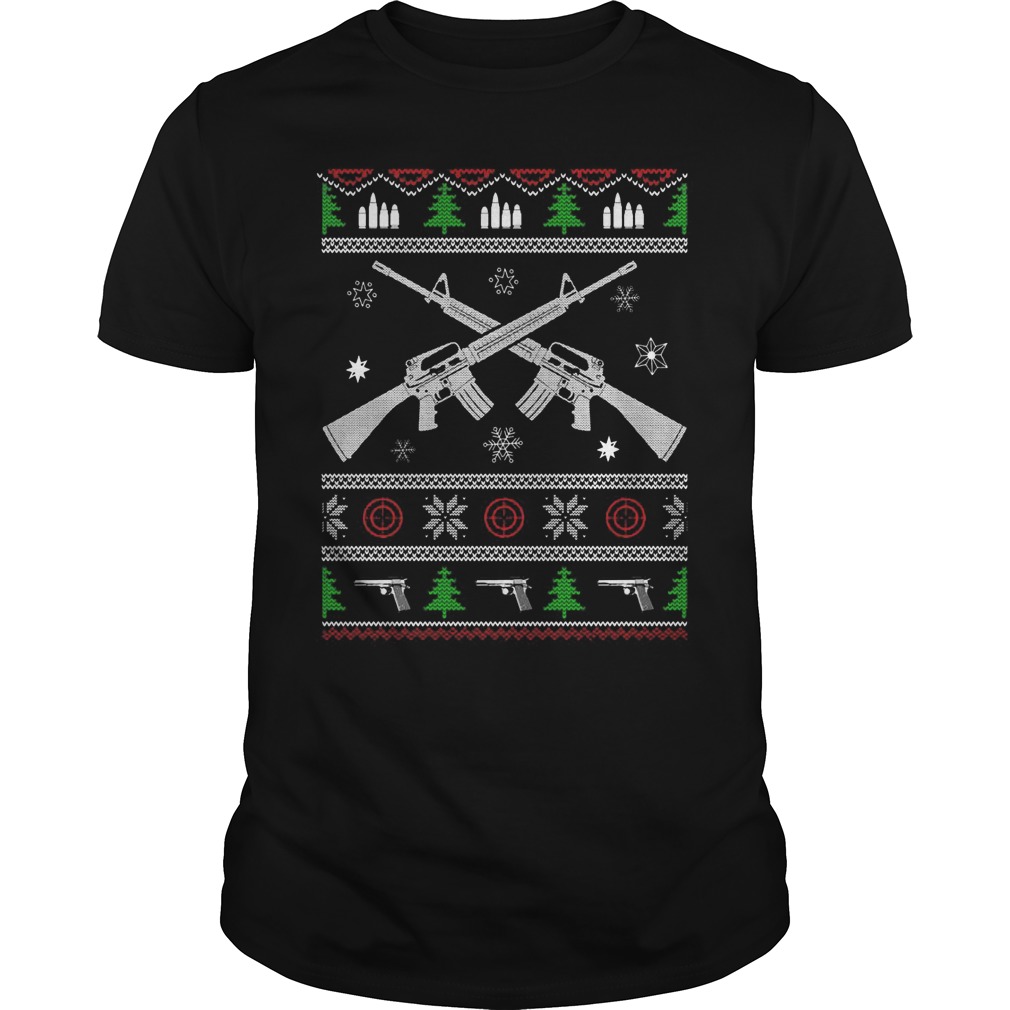 Want Rifle Guns Christmas Guys Tee