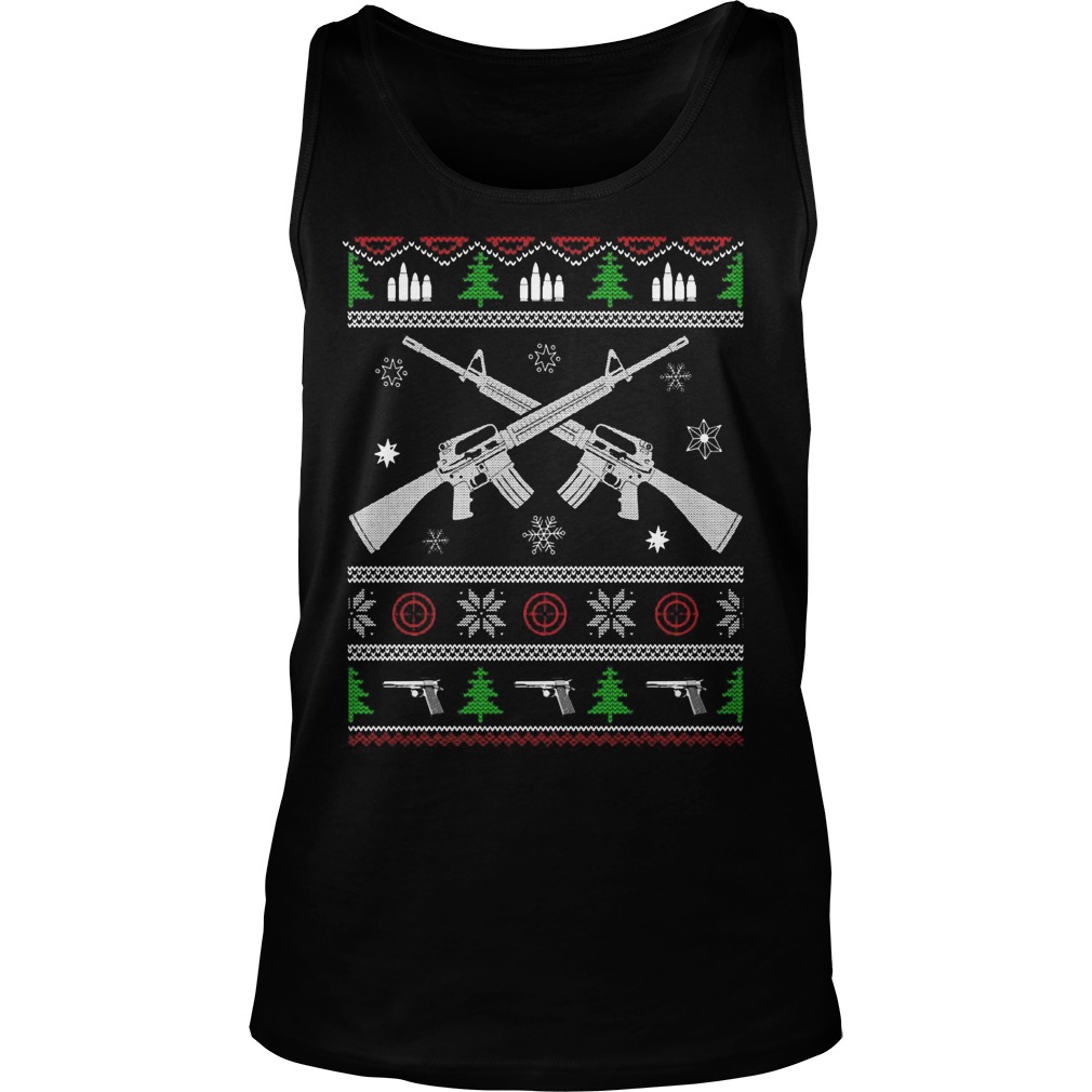 Want Rifle Guns Christmas Tank Top