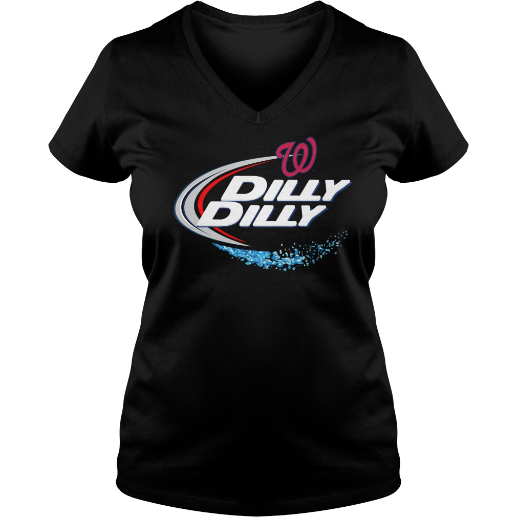 Washington Nationals Dilly Dilly Ladies V Neck