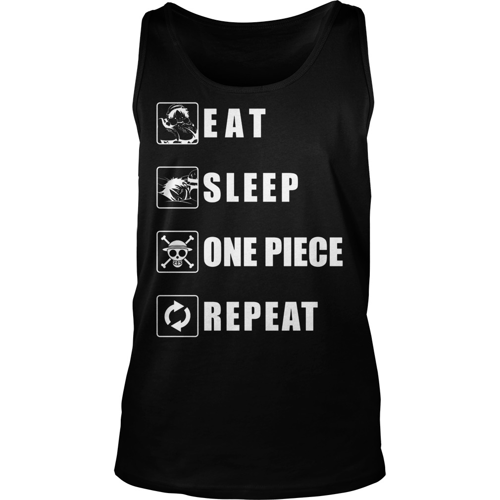About Eat Sleep One Piece Repeat Tank Top
