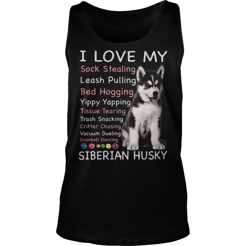 I Love My Siberian Husky Tank Top