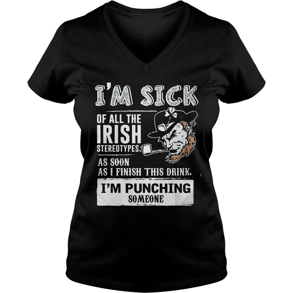 I'm Sick I'm Punching Someone Ladies V Neck